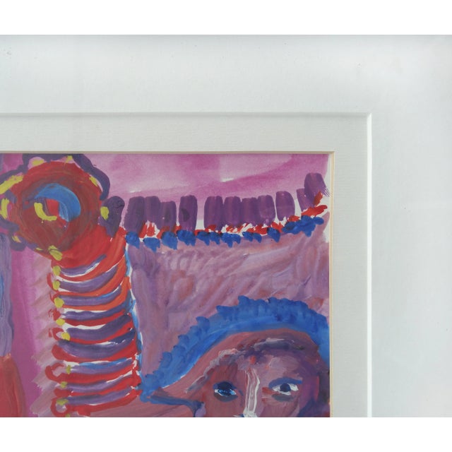 Gloria Allison Abstract Red Haired Woman Painting For Sale - Image 5 of 8