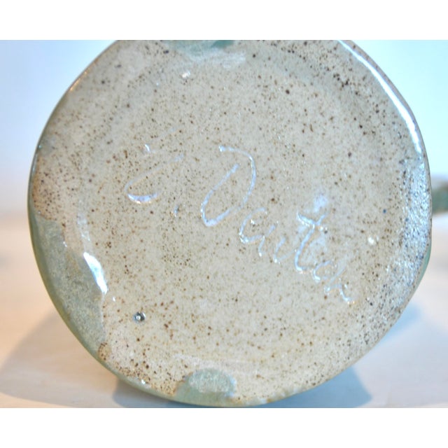 Green Eugene Deutch Studio Pottery Drink Set For Sale - Image 8 of 9