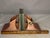 Pink Roseville Pottery Columbine Planter Bookends, c. 1940s For Sale - Image 8 of 9
