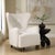 Kenneth Ludwig Chicago Ingel White Wingback Armchair For Sale - Image 4 of 10
