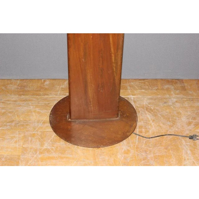 Fountain with green patina and rust, the base is in iron signed TT for Tom Torrens and the basin in copper, diameter of...