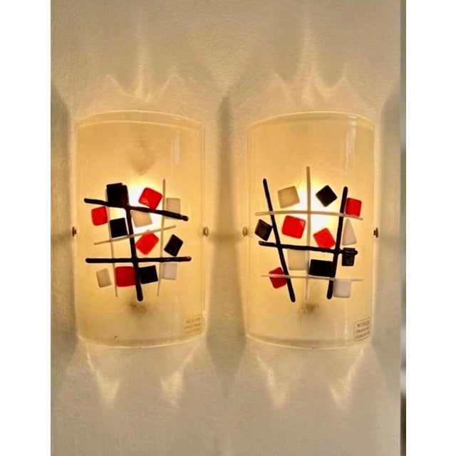 Murano Glass Wall Lights from La Murina, Italy, 1980, Set of 2 For Sale - Image 3 of 10