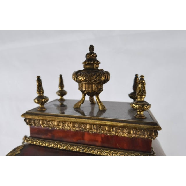 Antique Pendulum Clock in Bronze and Wood from Lagarde, Paris, 1860s For Sale - Image 16 of 18