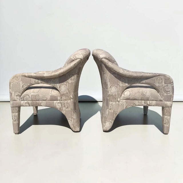 Kagan Style Postmodern Sculptural Chairs by Carson’s - A Pair For Sale In Miami - Image 6 of 8
