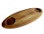 Offered is a very clean lined oblong surfboard shaped charcuterie board in blonde teak wood. There are two carveout...
