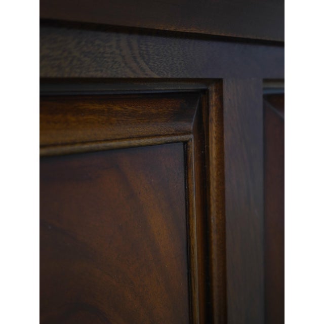 Brown Ethan Allen Mahogany Newport Sleigh Queen Size Bed For Sale - Image 8 of 16