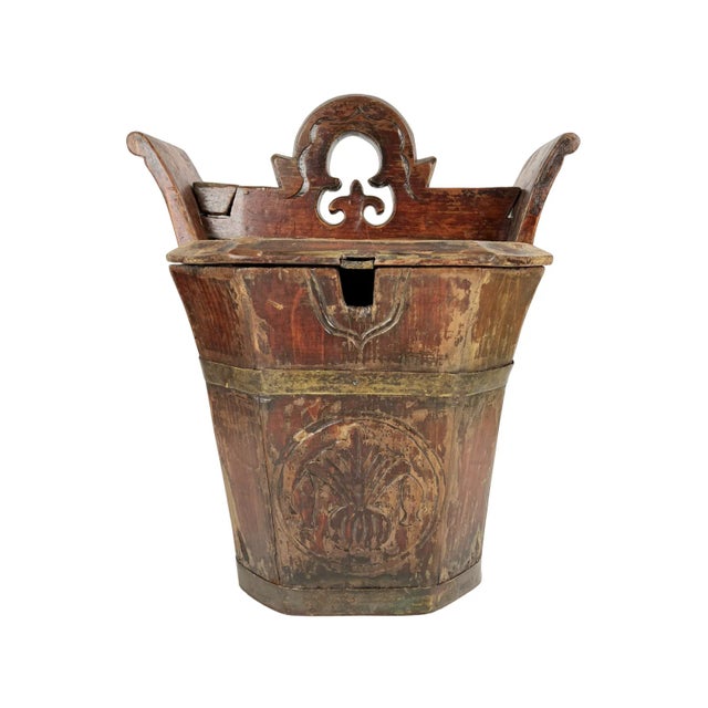 Antique Chinese Teapot Caddy Carved Wood For Sale - Image 9 of 9