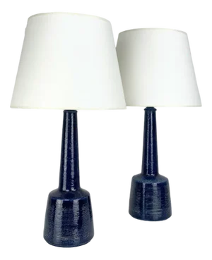 Danish Ceramic Table Lamps by Esben Klint for Le Klint, 1960, Set of 2