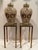 Midcentury Modern Tall Aged Brass & Smokey Glass End Tables or Stands -a Pair For Sale - Image 14 of 14