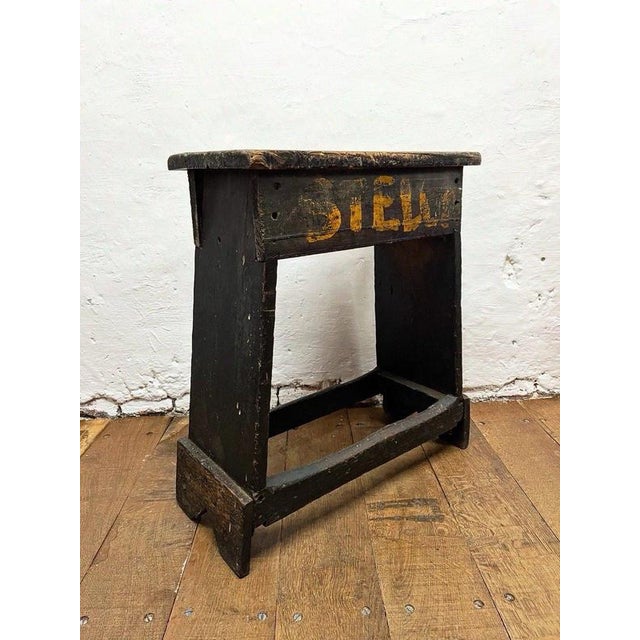 Industrial Factory Worker’s Stool, Reputedly from the Raleigh Bicycle Factory Material: Wood A wonderfully characterful...
