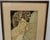 Gaston Priou (1913 - 1982). Noted French illustrator and painter. A small framed print with embossed textures and a...