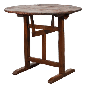 Antique Oak Tilt Top Side Table, France, 1800s