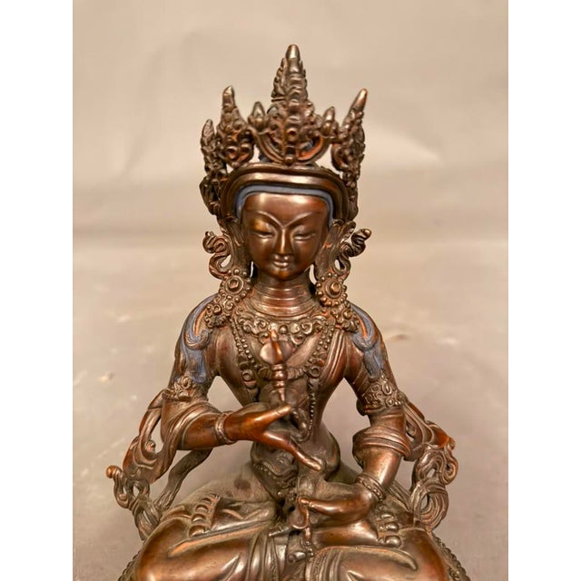 Bronze Bronze Statue of Buddha, Vintage For Sale - Image 8 of 14