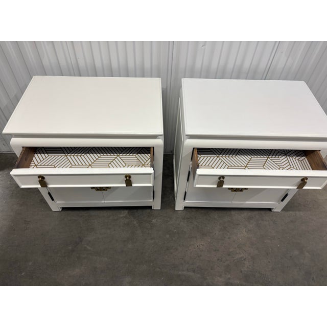1980s Vintage Chin Hua Nightstands by Century Furniture- A Pair For Sale - Image 12 of 12