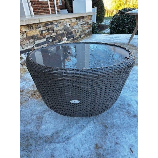 Gloster Wicker Side Table by Gloster For Sale - Image 4 of 7