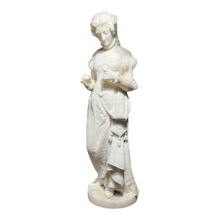 Ferdinando Vichi Italian White Marble Sculpture of a Female For Sale