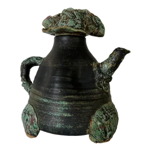 80's Vintage Sculptural Art Pitcher Pottery Vase