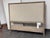 French Queen Size Pottery Barn Toulouse Wood + Fabric Headboard For Sale - Image 3 of 12