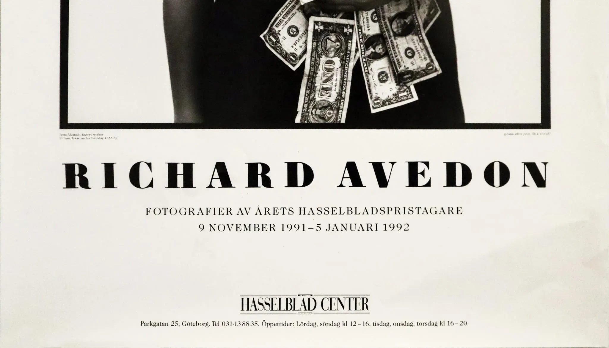 1991 Swedish Photography Exhibition Poster, Richard Avedon, (Woman