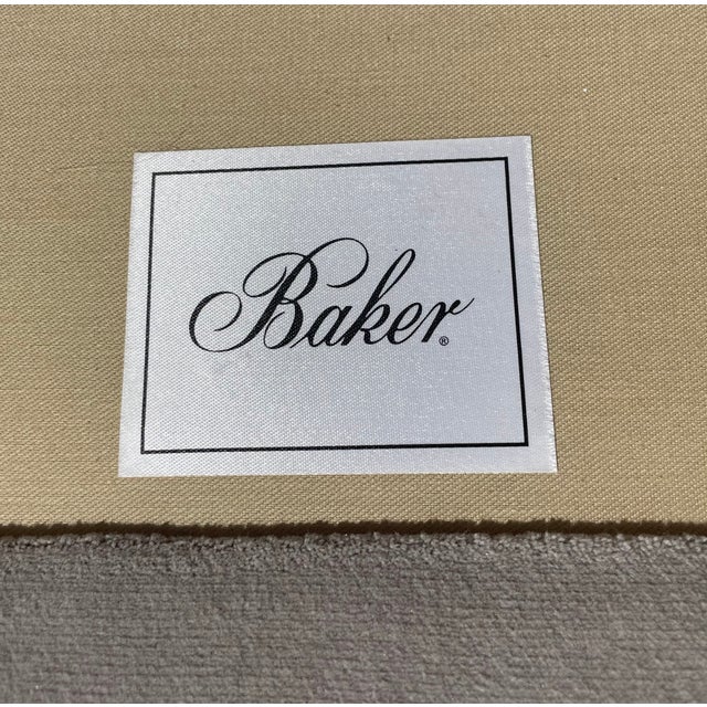 Baker Celestite 100” Sofa, Performance Velvet Upholstery, Unique Double Front Legs For Sale - Image 11 of 12