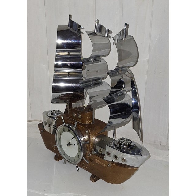 Vintage English Table Clock, 1950s For Sale - Image 4 of 11