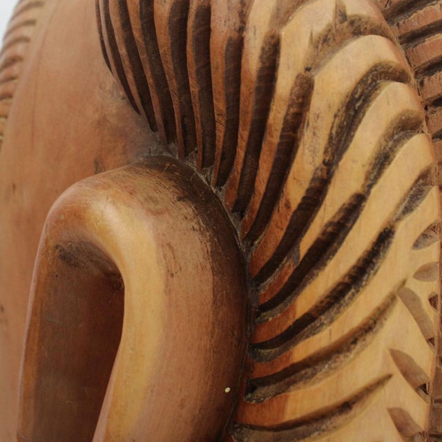 Wood Brazilian Artist, Primitivist Boat Sculpture, 1980, Carranca Wood For Sale - Image 7 of 12