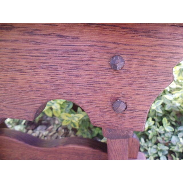 Antique Oak Stools, 1890s, Set of 2 For Sale - Image 6 of 12