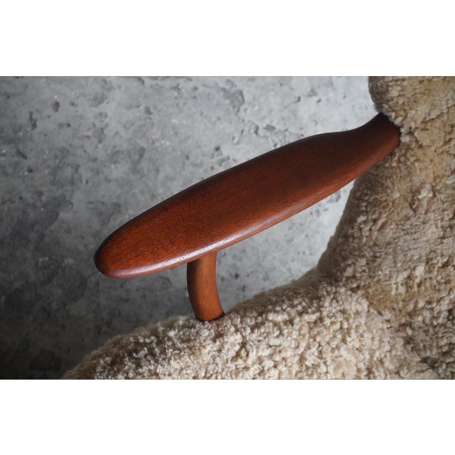 Prague Chairs in Real Sheepskin from Madsen & Schübel, Denmark, 1960s, Set of 2 For Sale - Image 9 of 12