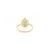 Metal 14k Gold Pear Cut Emerald Double Halo Diamond Engagement Ring Size 5 For Sale - Image 7 of 11