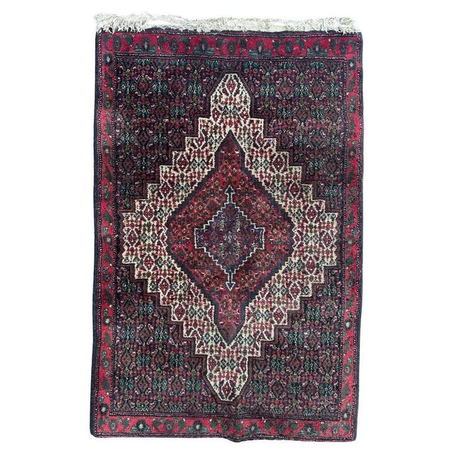 Small Kurdish Seneh Rug, 1980s For Sale - Image 14 of 14