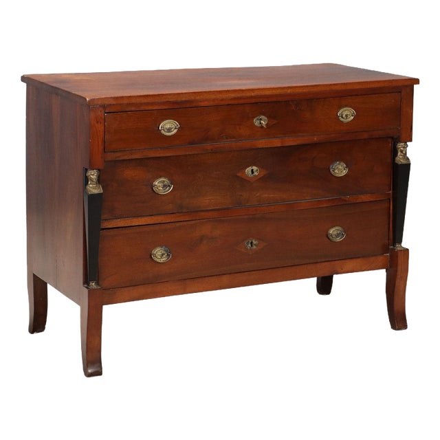 Empire Chest of Drawers in Walnut For Sale