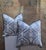 Shabby Chic New Blue and White Embroidered Damask Throw Pillows 22in. X 22in. - a Pair For Sale - Image 3 of 4