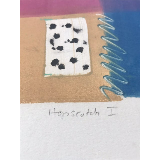 Paper Nasser Almulhim Original Abstract Mixed Media Painting on Paper, Signed and Framed For Sale - Image 7 of 10