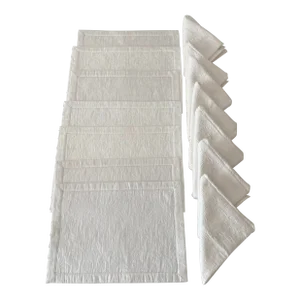 Waterford White Tableware Linens Placemats and Napkins Set- 14 Pieces Vintage Excellent Condition.