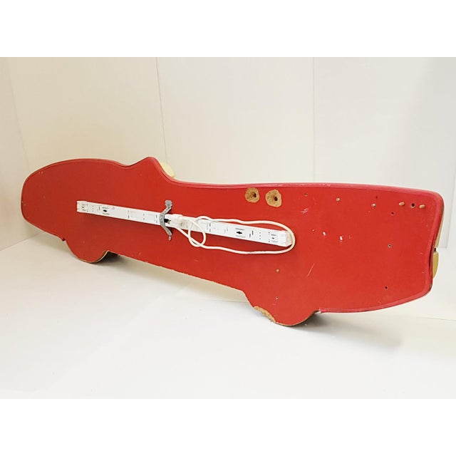 Vintage 1970s illuminated sign in the shape of a giant 232cm racing car, made of plastic. In fair condition, I just...