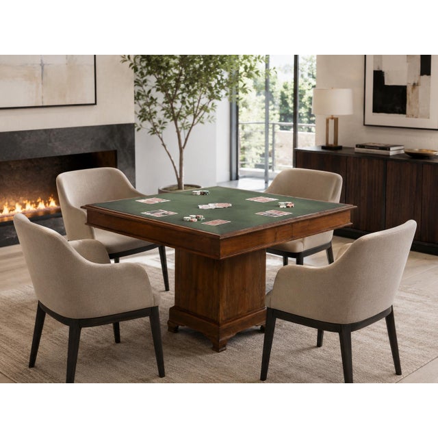 19th-Century Italian Walnut Game or Dining Table For Sale - Image 5 of 14