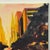Burnt Orange Colourful Golden Orange Impasto Abstract Landscape of Chrysler in New York City 2025 For Sale - Image 8 of 9