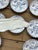 Ceramic 1950s Hand-Painted Weimar Germany Blue & White Oyster Plates | Complete Matched Grandmillenial Collection - Set of 12 For Sale - Image 7 of 12