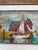 Original approx 6 x 8 painting on board signed bottom right floated on larger painted mat & frame is approximately 10.5 x 12