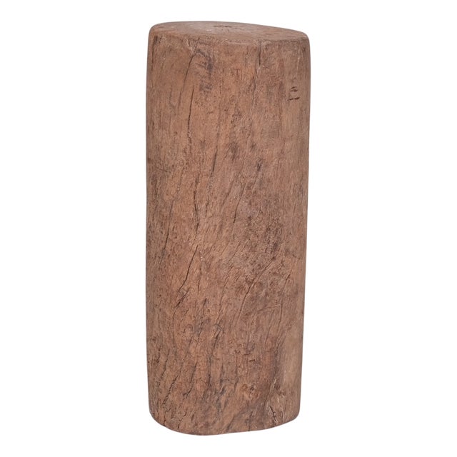 Antique Wooden Tree Trunk Pedestal For Sale
