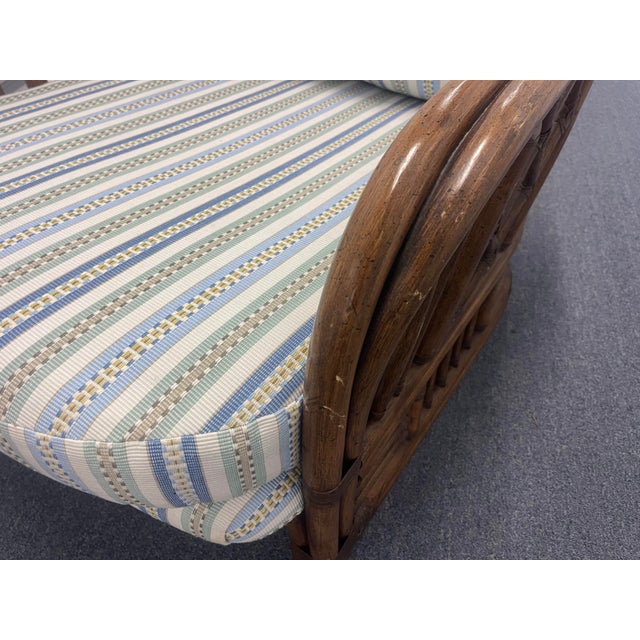 Vintage Brighton Pavilion Style Rattan Lounge Chair, Coastal Organic Modern | Naples Style For Sale - Image 11 of 11