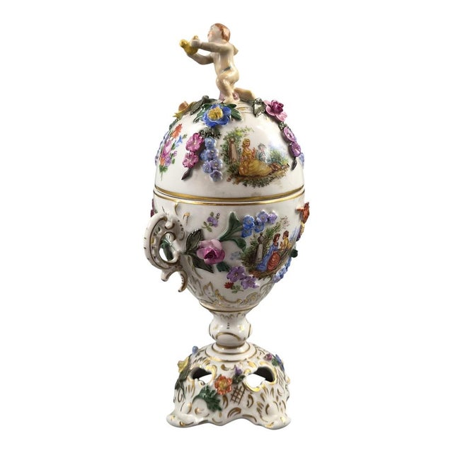 Vintage Porcelain Potpourri Urn from Carl Thieme, 1901 For Sale - Image 4 of 15
