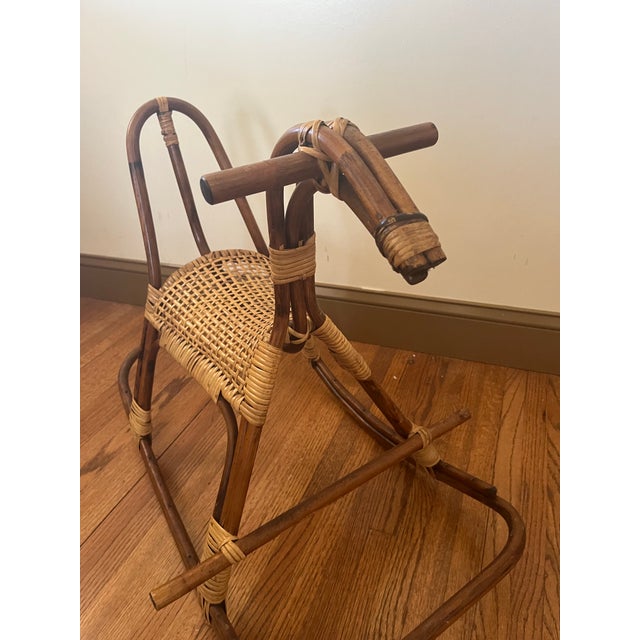Franco Albini Mid-Century Franco Albini Bamboo Rocking Horse For Sale - Image 4 of 5