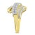 10K Yellow Gold 1.0 Cttw Round & Baguette Cut Diamond 64 Stone Bypass Style Channel Set Modern Statement Ring (H-I Color, SI1-SI2 Clarity) - Size 7 For Sale - Image 4 of 7