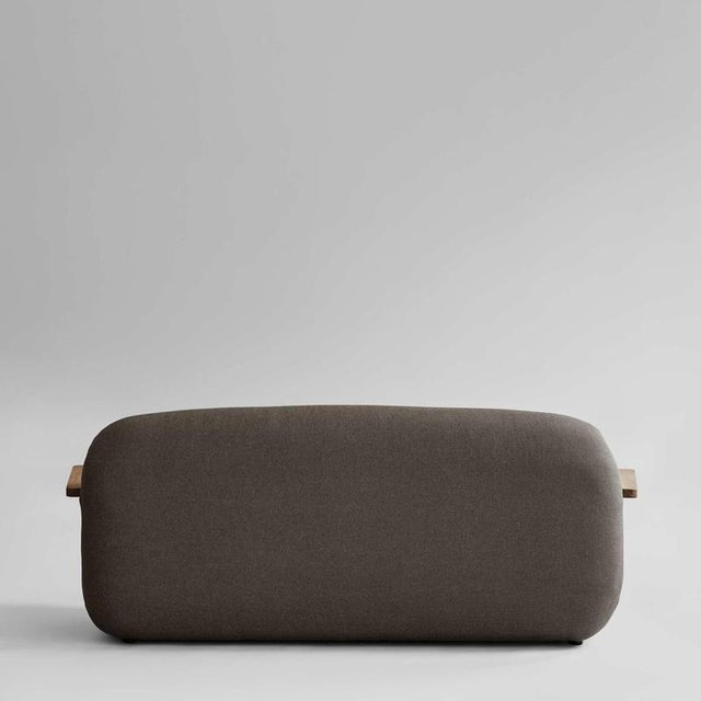 Toe Sofa in Stone Gray Teak and Outdoor Fabric by Tommy Hyldahl For Sale - Image 4 of 8