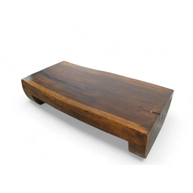 Single Slab Water Fall Living Edge Coffee Table For Sale - Image 4 of 10