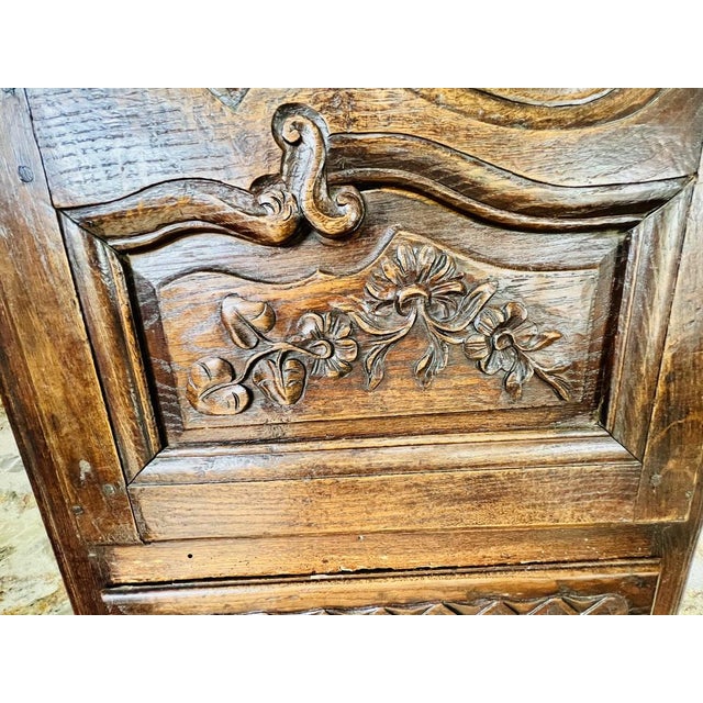 Wood Louis XV Tall and Narrow Oak Cabinet, 1770s For Sale - Image 7 of 10