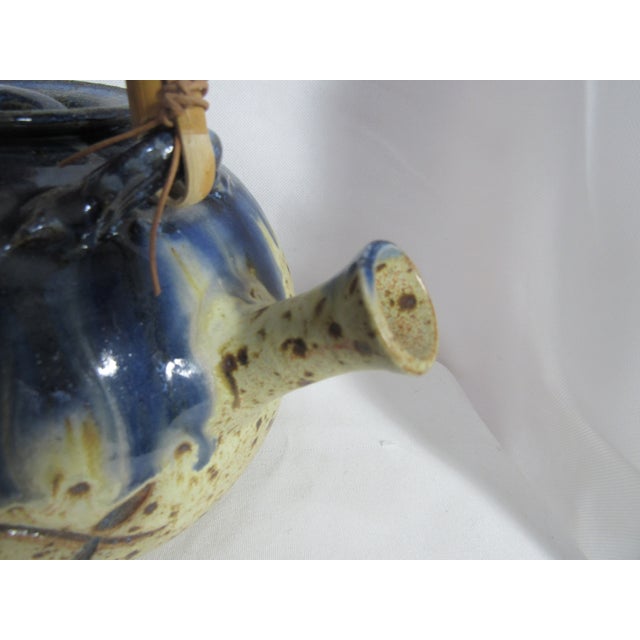 1980s Rustic Studio Pottery Clay Tea Pot, Signed For Sale - Image 11 of 14