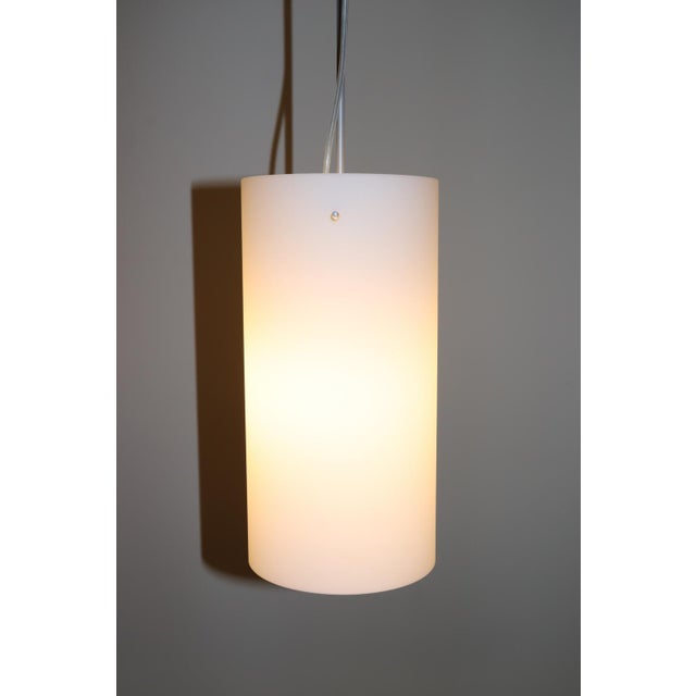 Glass Aureliano Toso Mid-Century Modern Pendant Lamp White Murano Glass For Sale - Image 7 of 13