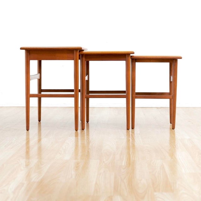 1960s 1960s Danish Modern Teak Nesting Tables For Sale - Image 5 of 10